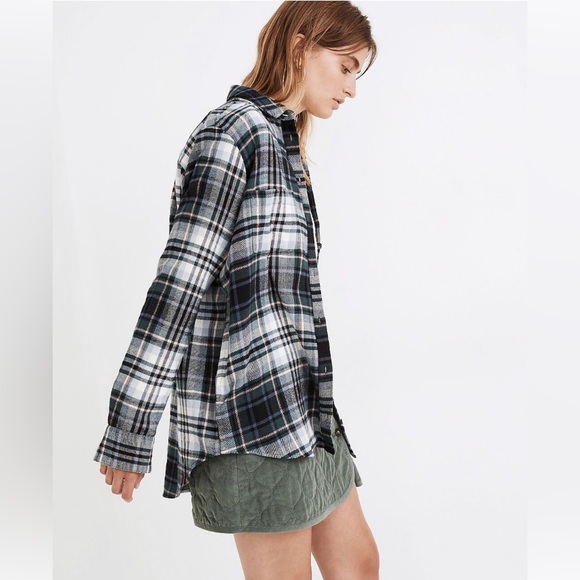 Madewell Flannel Sunday Shirt in Cronston Plaid size Small J80 - Picture 4 of 10